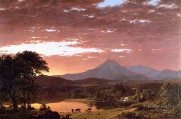 Monte Ktaadn, también conocido como paisaje del Monte Katahdin Río Hudson Paisaje de la Iglesia Frederic Edwin Pinturas al óleo